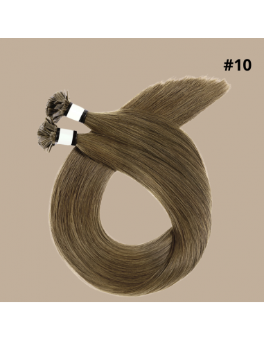 100 Keratin Extensions Rett Premium Med Flat Tupp 10 français