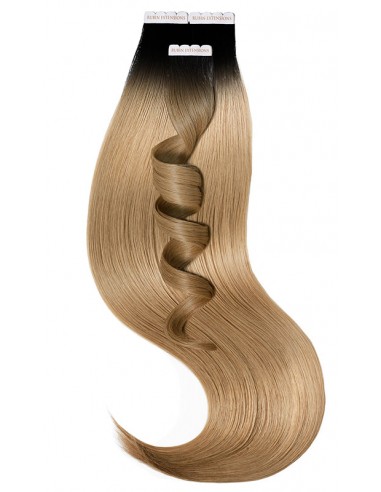 Extensions Adhésives - Tape-in Extensions, Racines-Foncées - Noir & Brun Clair Caramel Voir les baskets